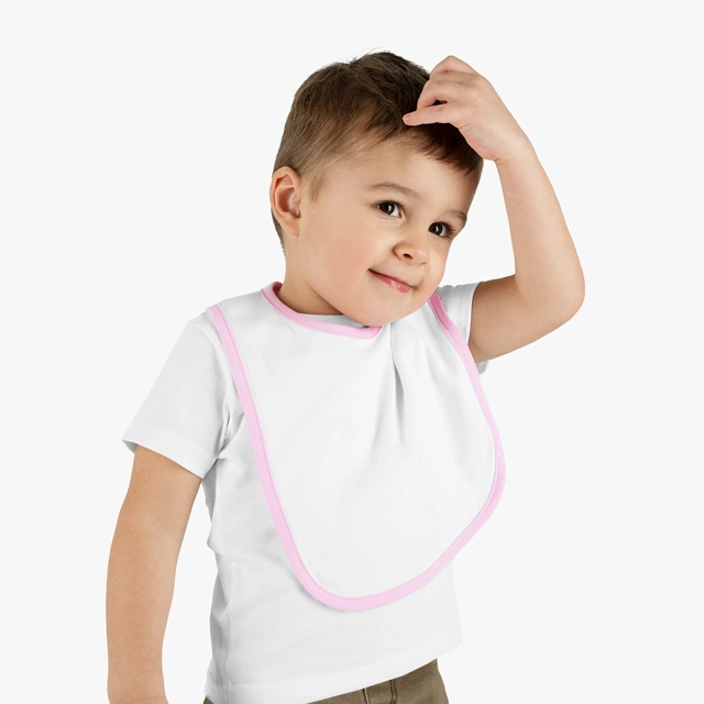 Baby Contrast Trim Jersey Bib (Rabbit Skins) 17857