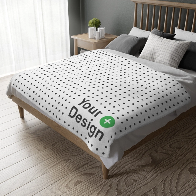 Velveteen Minky Blanket (Two-sided print) (Generic brand) 17081