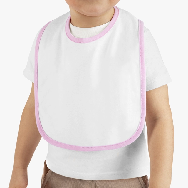 Baby Contrast Trim Jersey Bib (Rabbit Skins) 17855
