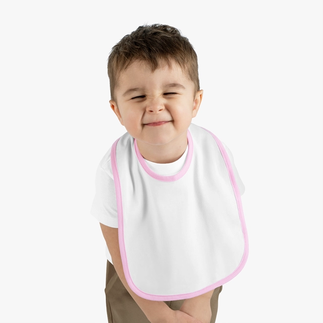 Baby Contrast Trim Jersey Bib (Rabbit Skins) 17856