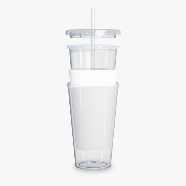 Plastic Tumbler with Straw (Generic brand) 26757