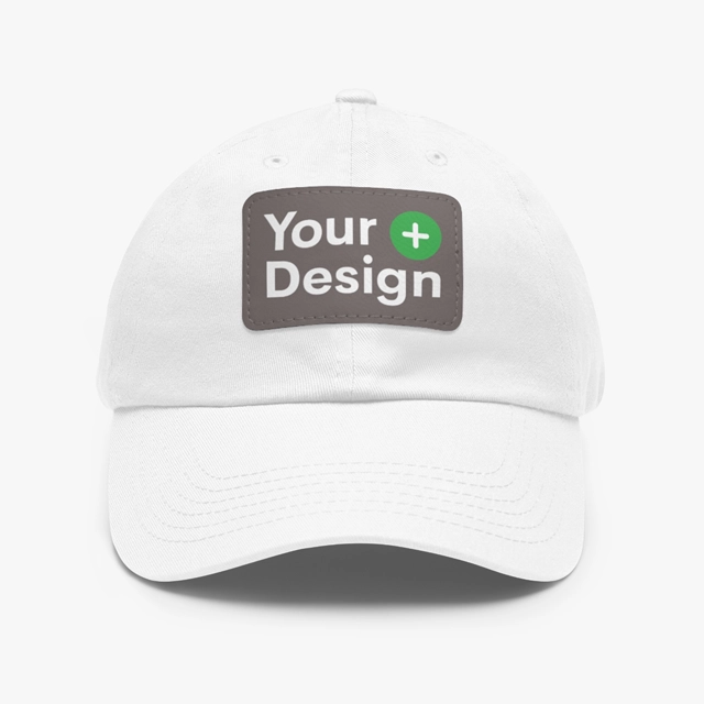 Dad Hat with Leather Patch (Rectangle) (ValuCap) 27693