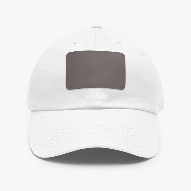 Dad Hat with Leather Patch (Rectangle) (ValuCap) 27692