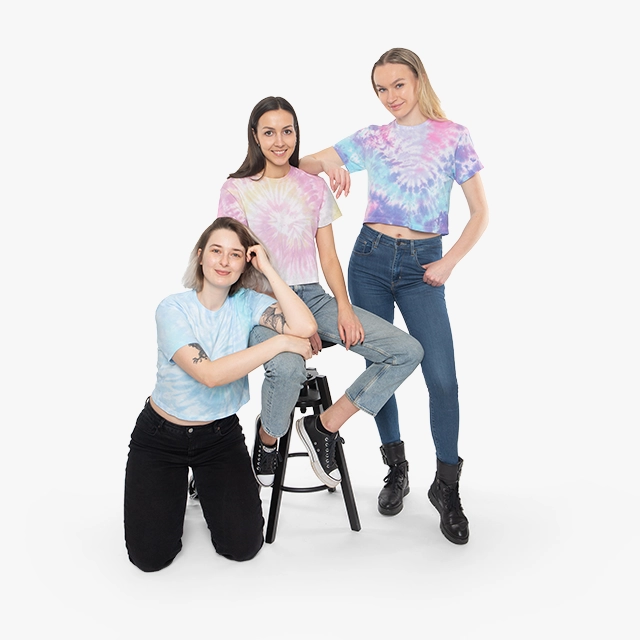 Women's Tie-Dye Crop Tee (Colortone) 29095