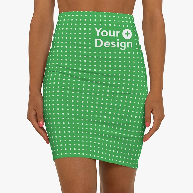 Women's Mid-Waist Pencil Skirt (AOP) (Generic brand)