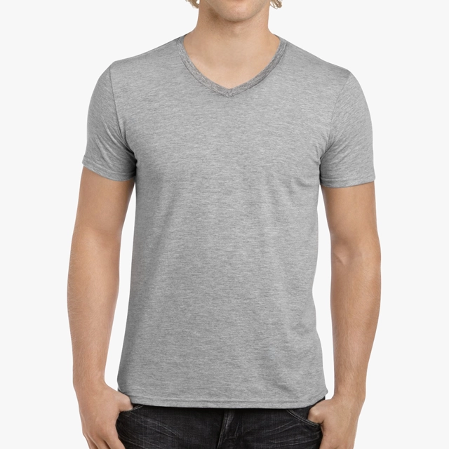 Men's Fitted V-Neck Short Sleeve Tee (Gildan) 25516
