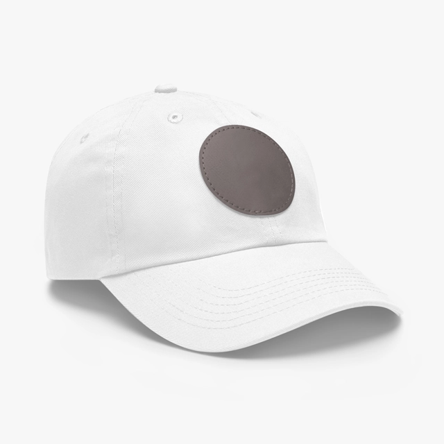 Dad Hat with Leather Patch (Round) (ValuCap) 27706