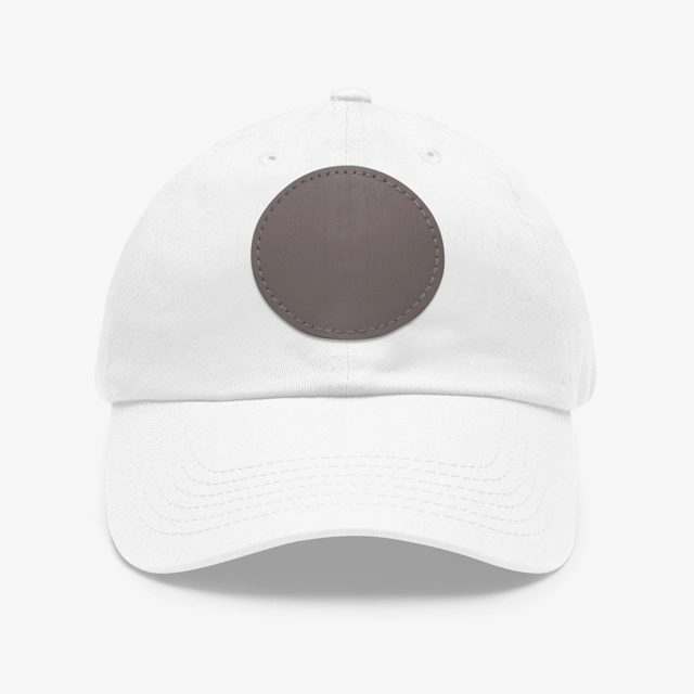 Dad Hat with Leather Patch (Round) (ValuCap) 27746