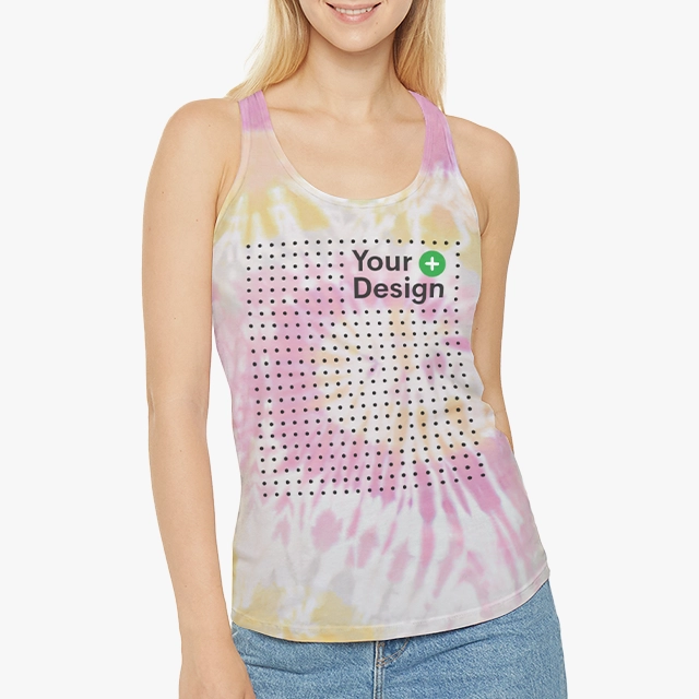 Tie Dye Racerback Tank Top (Colortone) 28755