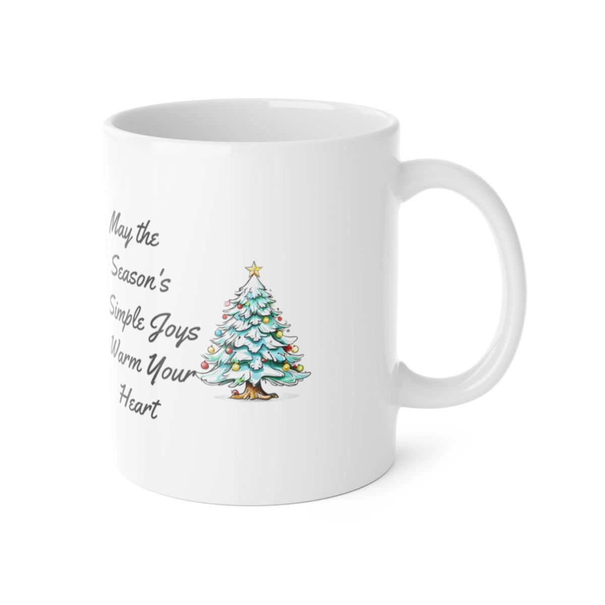Christmas Mug, Reindeer Mug, Christmas White Mug, White Ceramic Mug, 11oz (Generic brand) ☕ 32797