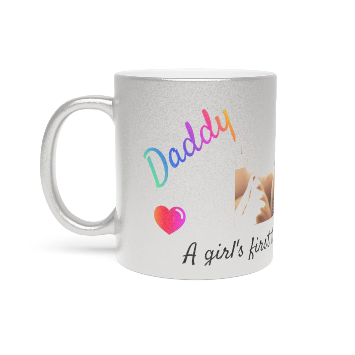 Custom photo, custom name, gift for mom, mother day, Metallic Mug (Silver\Gold) (Generic brand) ☕ 23079