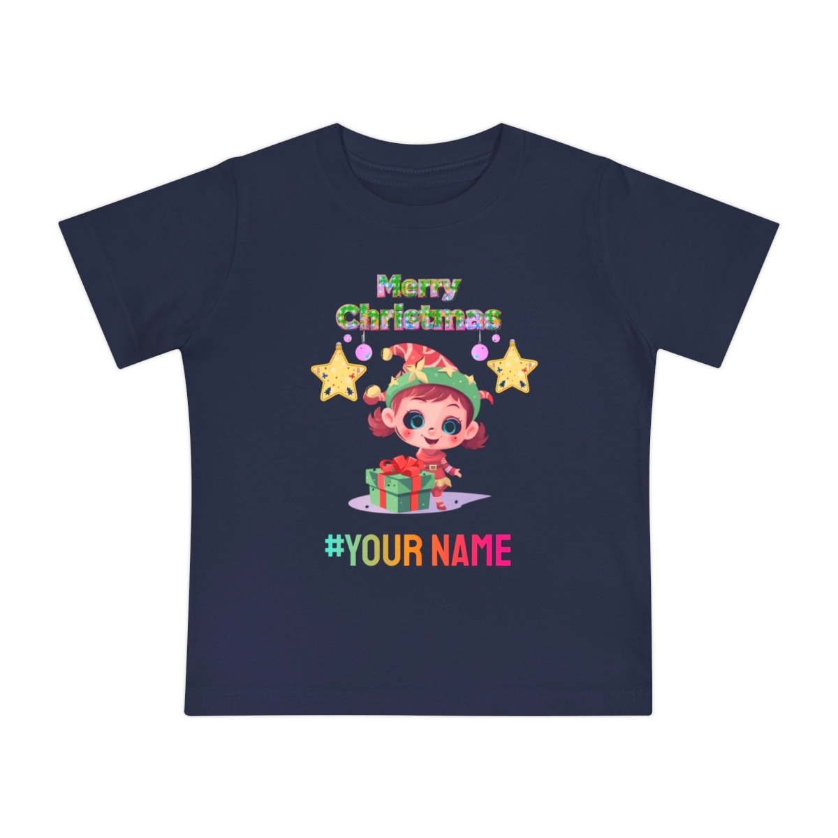 Christmas Baby Shirt, Chrismas Baby Shirt, Cute Baby Shirt,Baby Short Sleeve T-Shirt (Bella+Canvas)