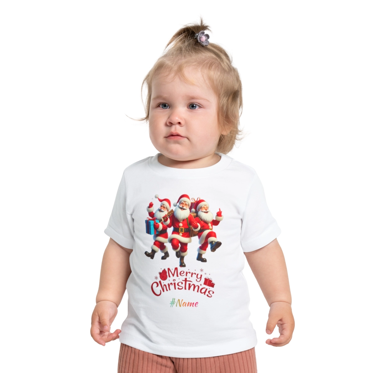 Santa Claus Baby Shirt,Funny Christmas Shirt, Baby Short Sleeve T-Shirt (Bella+Canvas) 32692