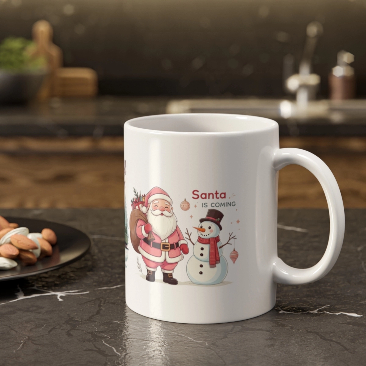 Merry Chirstmas Mug, White Ceramic Mug, 11oz (Generic brand) ☕ 33617