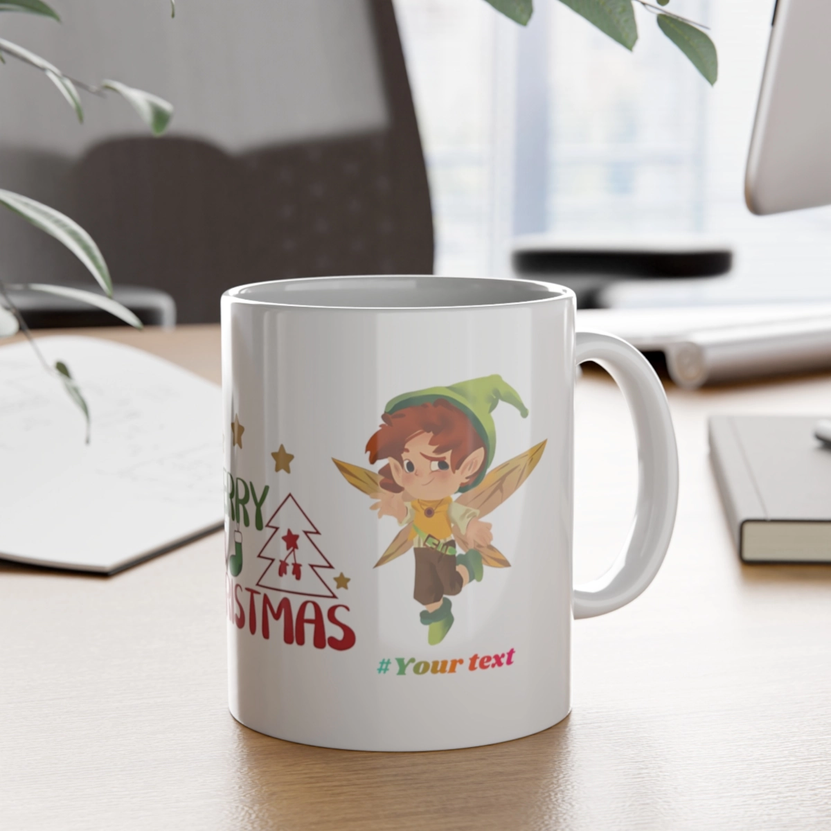 Angels Mug, Merry Chirstmas Mug, White Ceramic Mug, 11oz (Generic brand) ☕ 32810