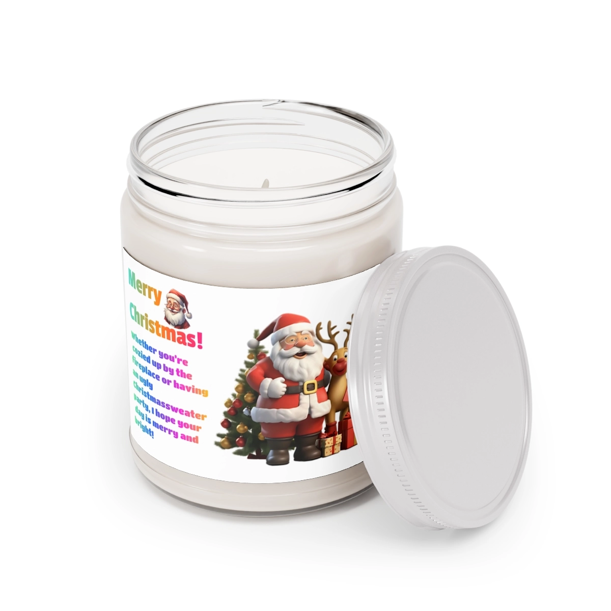 Merry Christmas Candles, Santa Claus Candles, Personalized Candles, Scented Candles, 9oz (Generic brand) 33050
