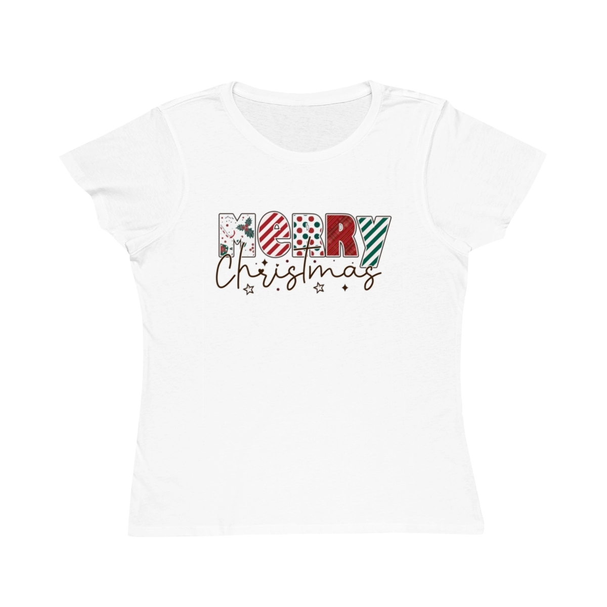 Merry Shirt, Merry Christmas Shirt, Organic Women's Classic T-Shirt (Econscious) 33647