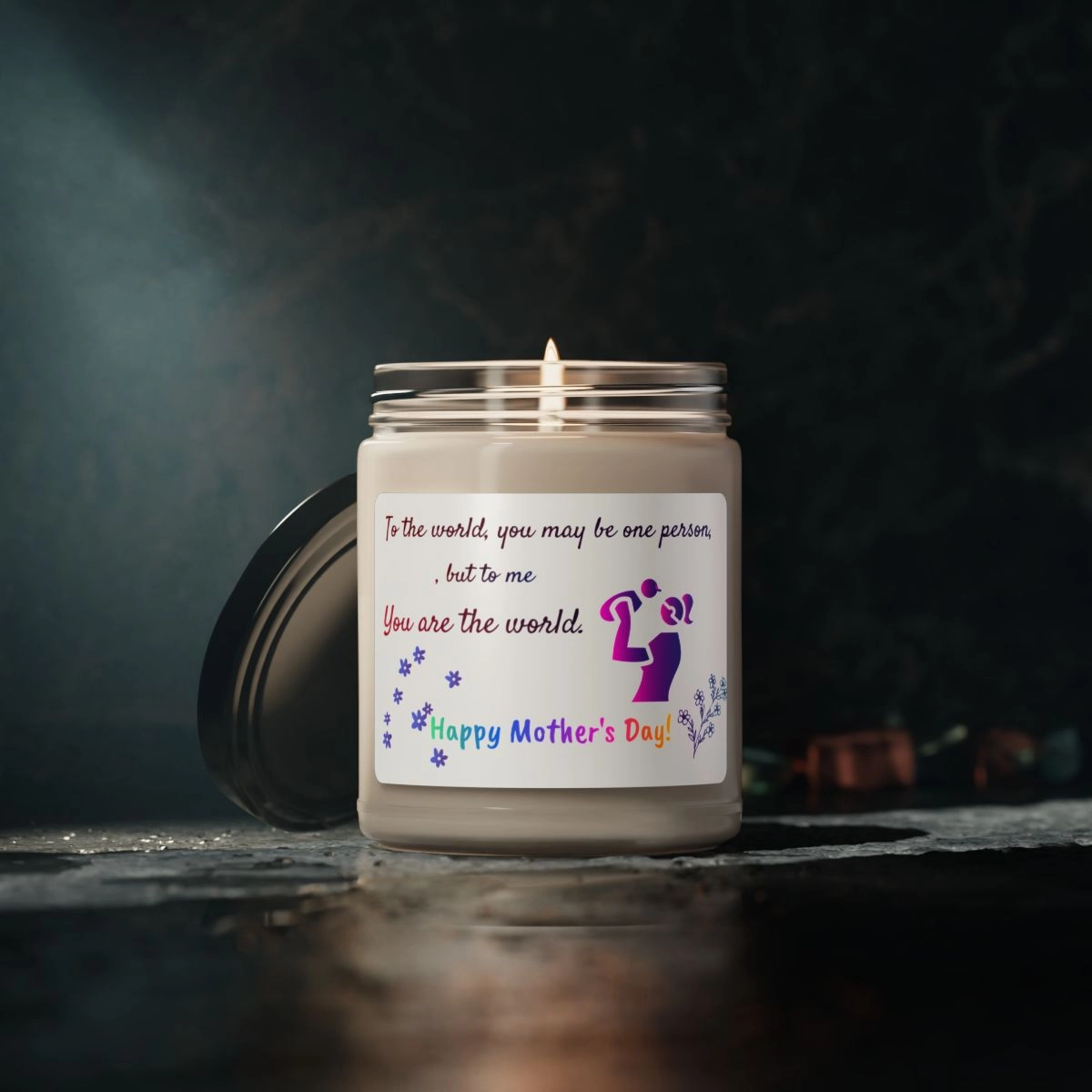 Custom name, mother day, gift for mother ,Scented Soy Candle, 9oz (Lumient) 🕯️ 23012