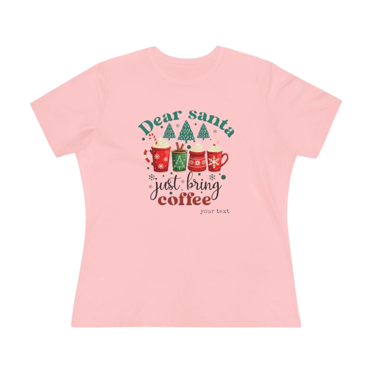 Coffee Shirt, Merry Christmas Shirt, Santa Shirt, Women's Cotton Tee (Bella+Canvas) 33564