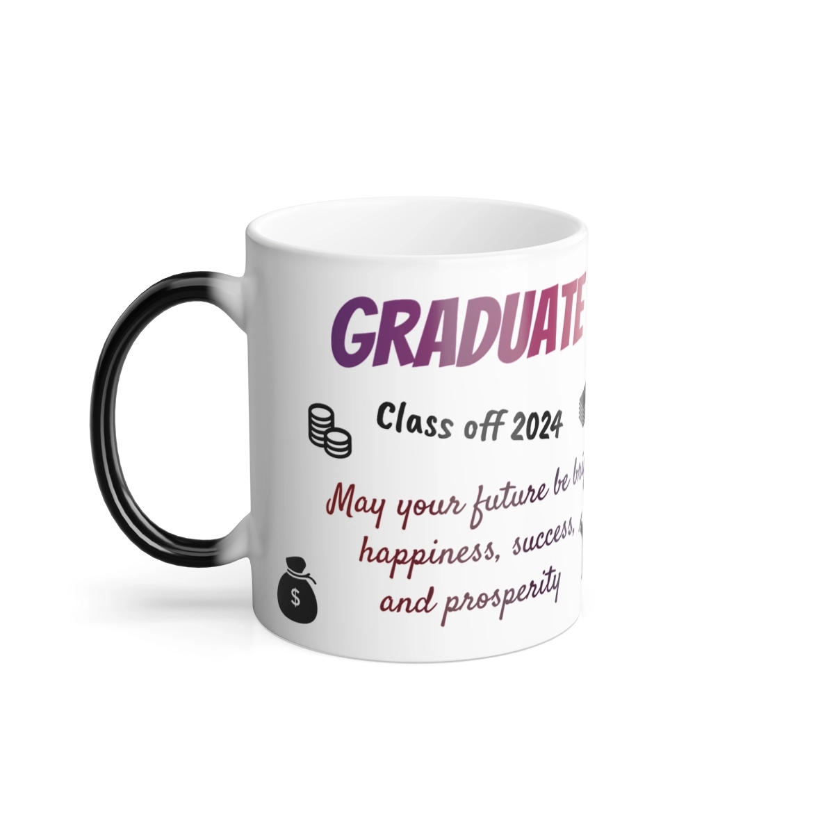 Graduate Mug, Gift For Friend, Color Morphing Mug, 11oz (Generic brand) 23153