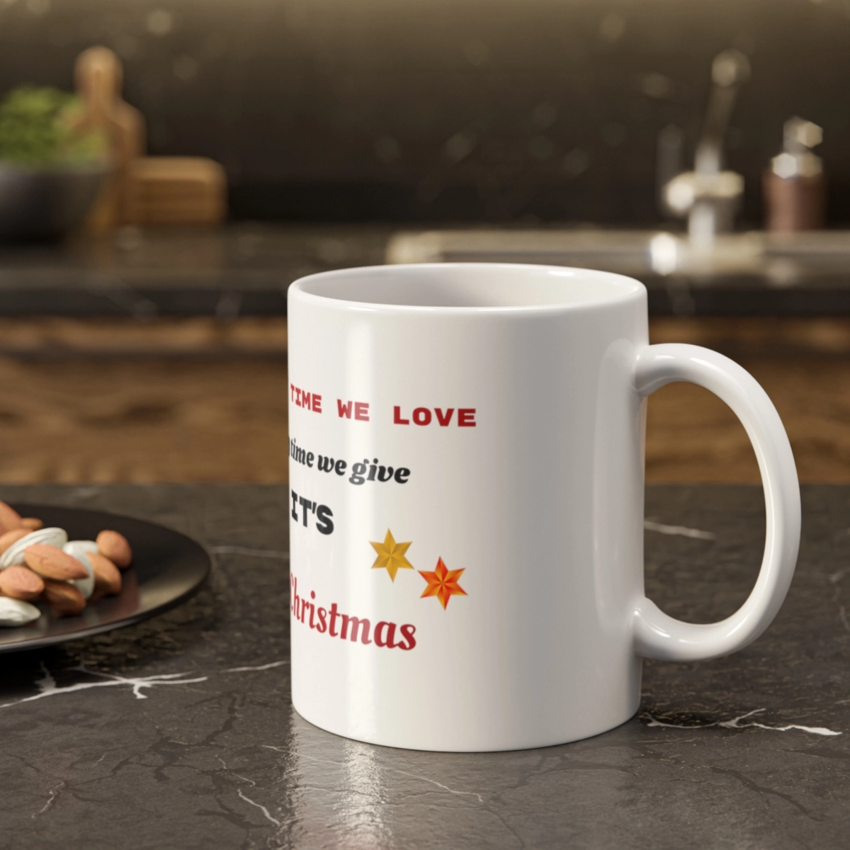 Christmas Mug, Santa Claus Mug, Merry Christmas Mug, White Ceramic Mug, 11oz (Generic brand) ☕ 32790