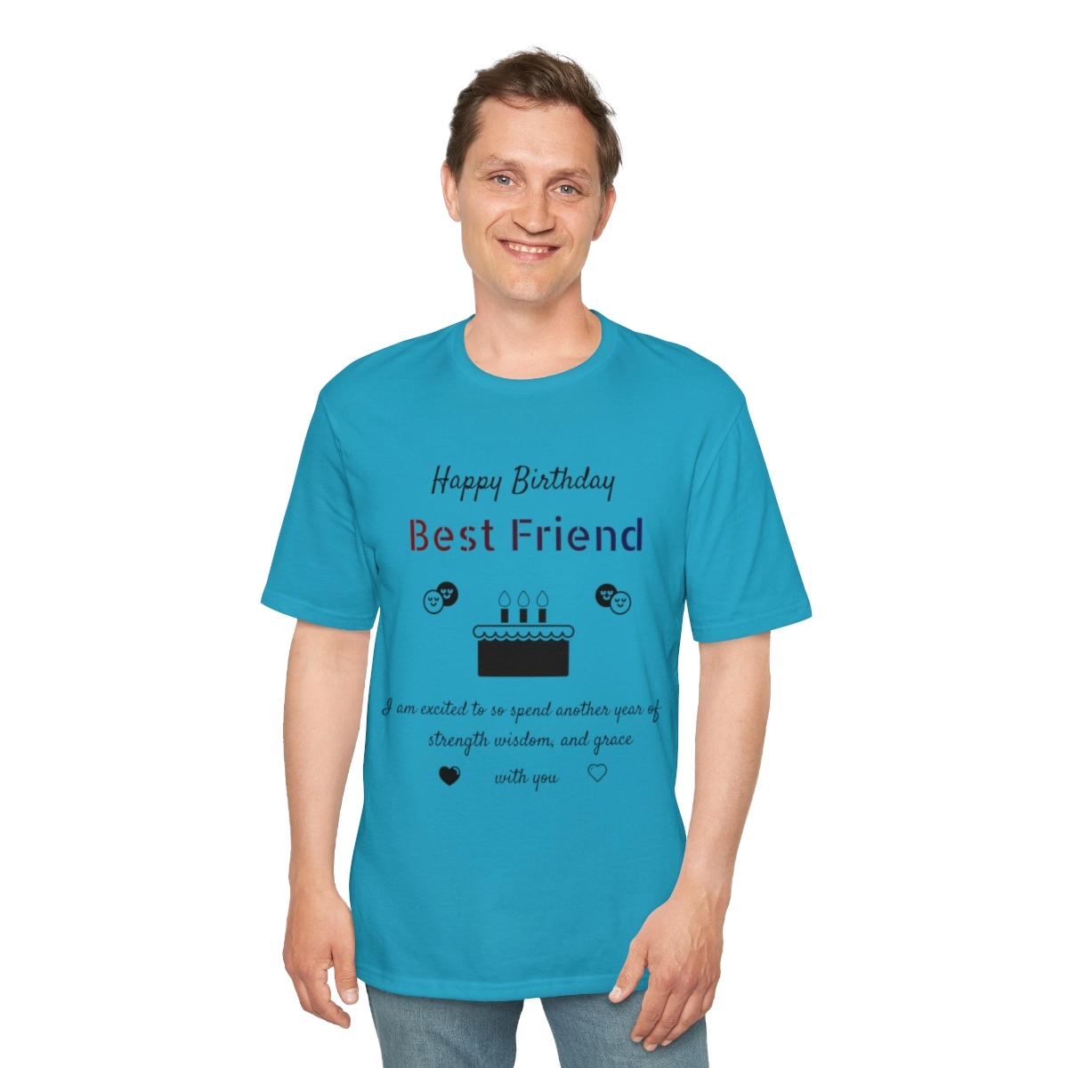 Happy Birthday Friend Perfect Weight® Tee (District) 32585