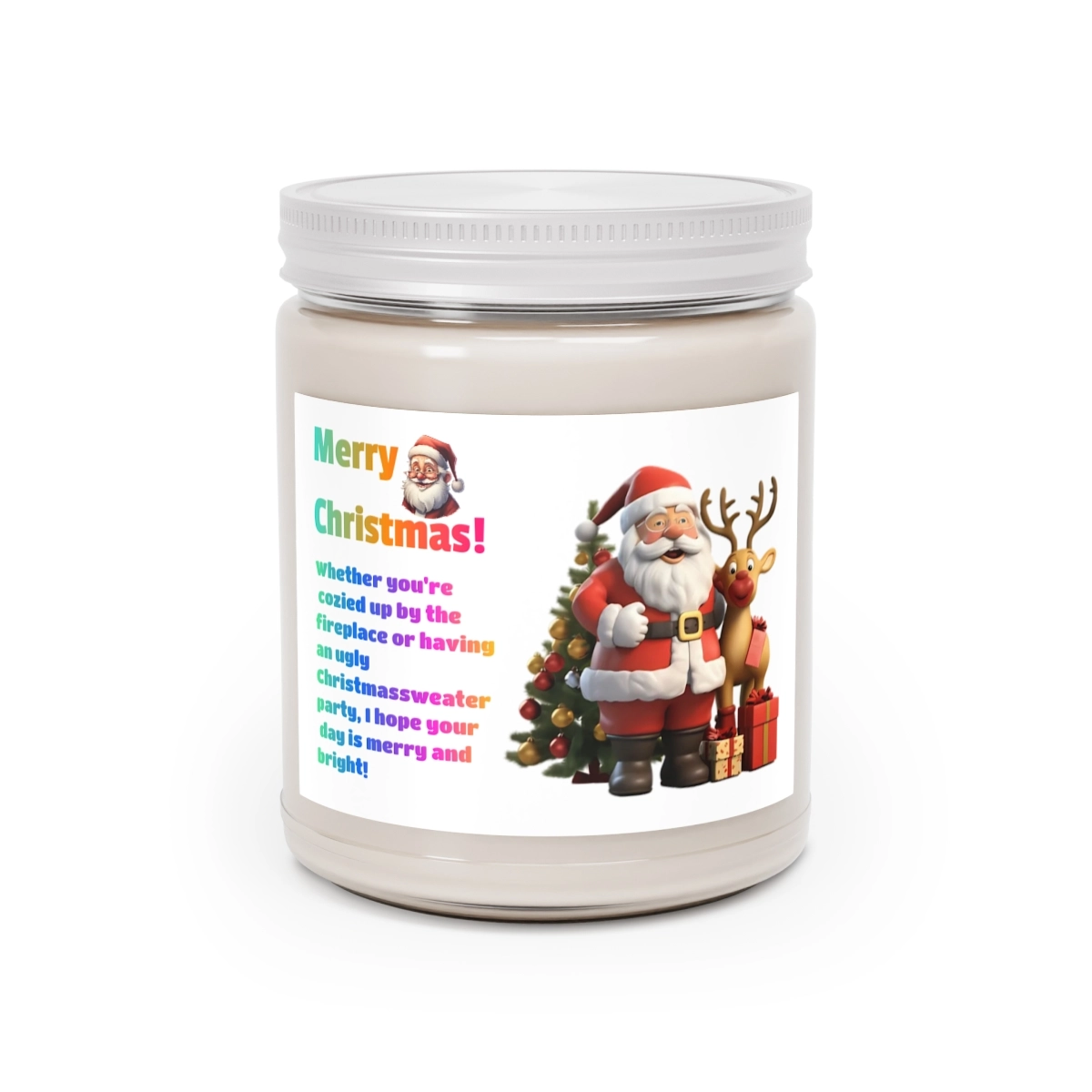 Merry Christmas Candles, Santa Claus Candles, Personalized Candles, Scented Candles, 9oz (Generic brand) 33048