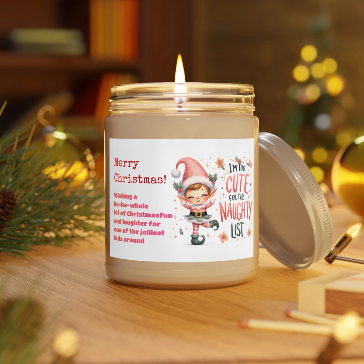 Merry Christmas Candles, Efl Candles, Personalized Candles, Scented Candles, 9oz (Generic brand) 33036