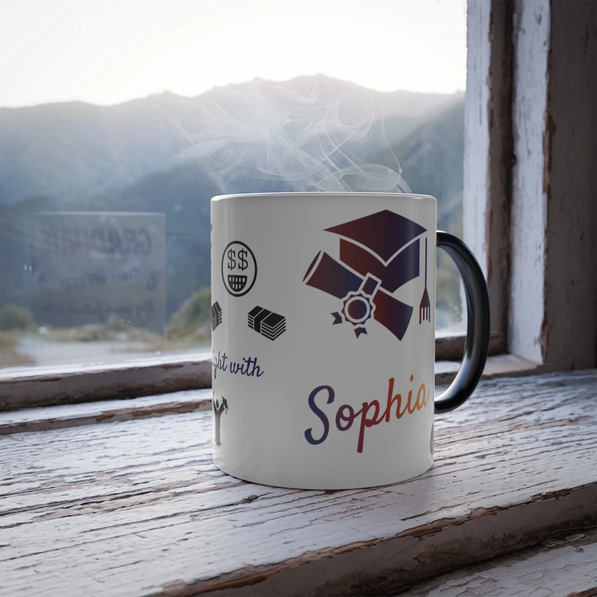 Graduate Mug, Gift For Friend, Color Morphing Mug, 11oz (Generic brand) 23157