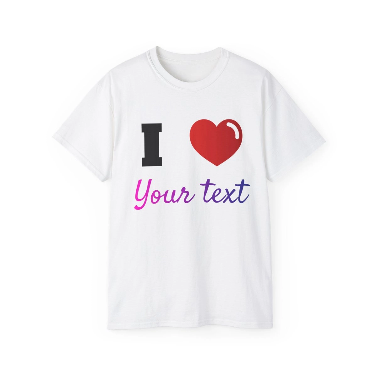 Custom Text Custom Photo, Personalized Shirt, Unisex Ultra Cotton Tee (Gildan) 