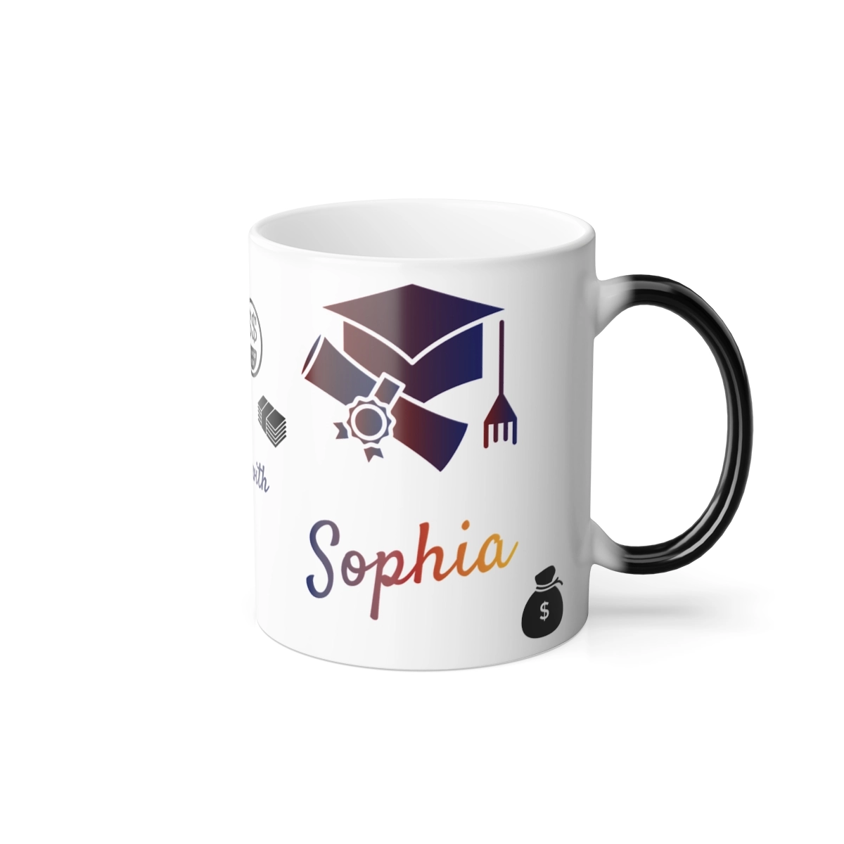 Graduate Mug, Gift For Friend, Color Morphing Mug, 11oz (Generic brand) 23154