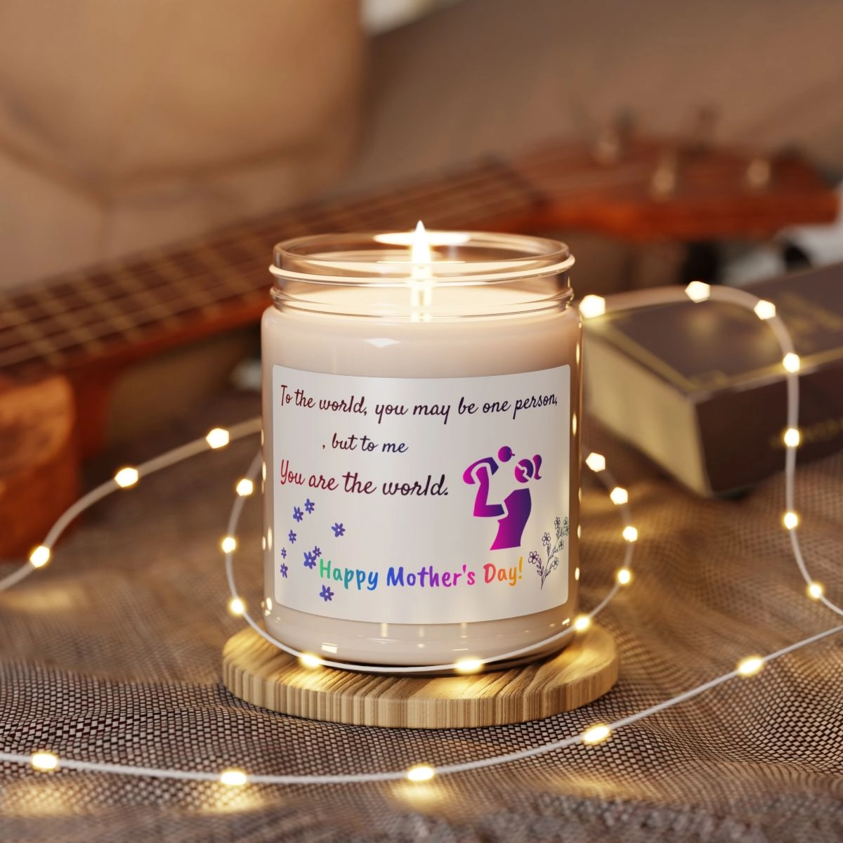 Custom name, mother day, gift for mother ,Scented Soy Candle, 9oz (Lumient) 🕯️ 23010