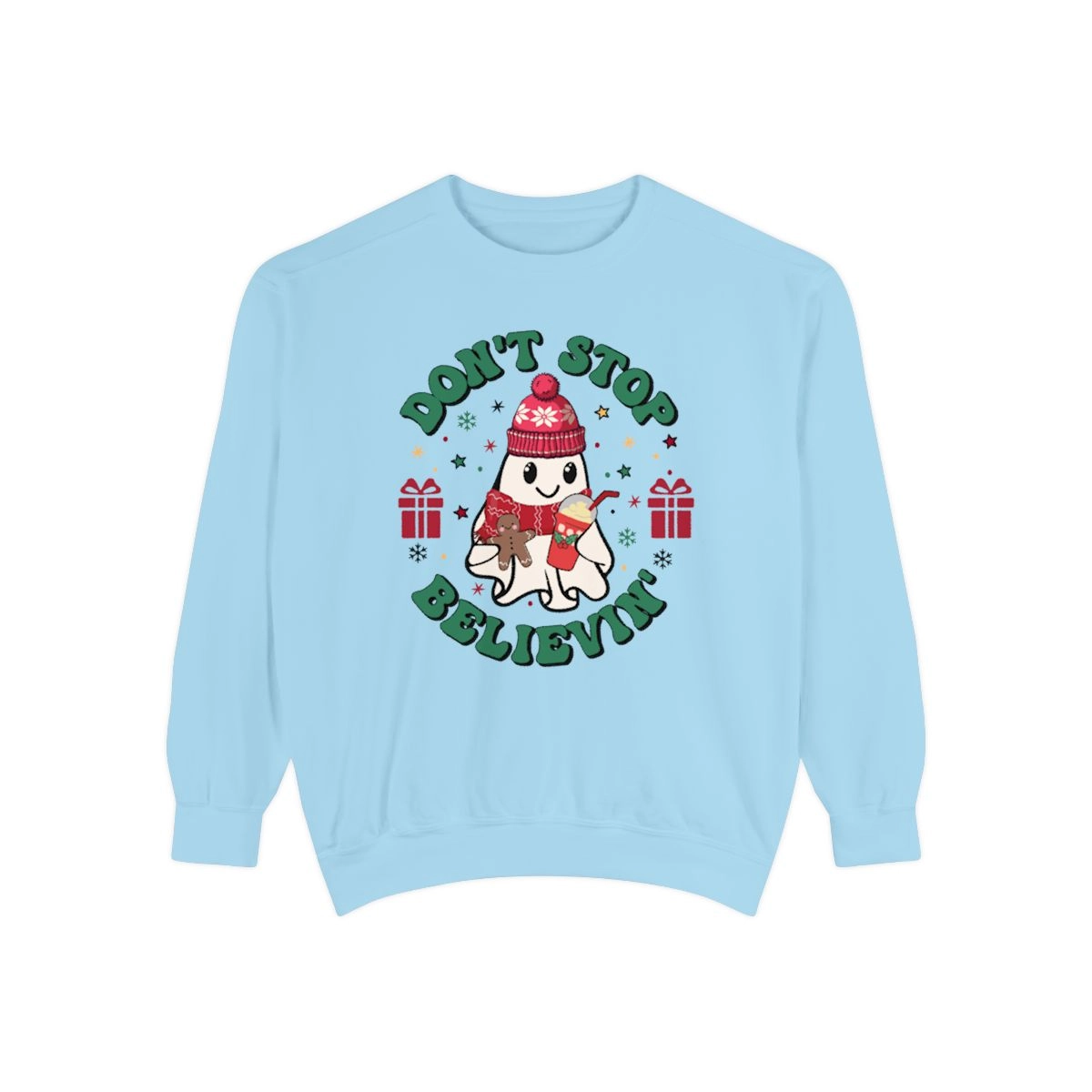 Ghost Sweatshirt, Funny Shirt, Merry Christmas Shirt, Unisex Garment-Dyed Sweatshirt (Comfort Colors®) 33351