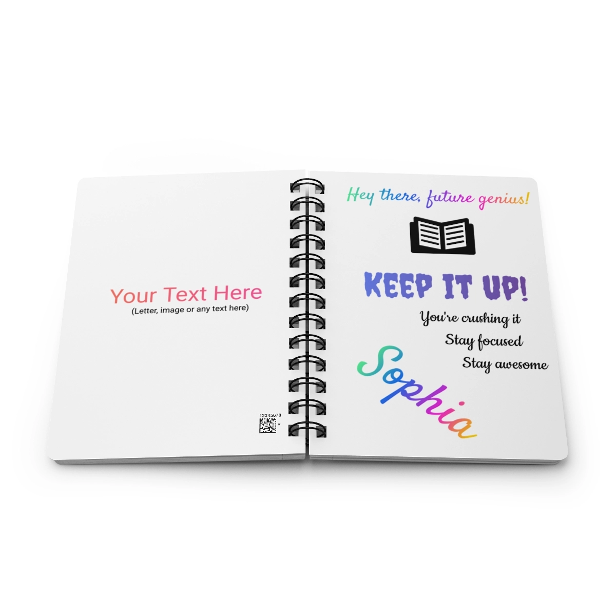 Notebooks Spiral Bound Journal (Generic brand) Custom Gift 23206