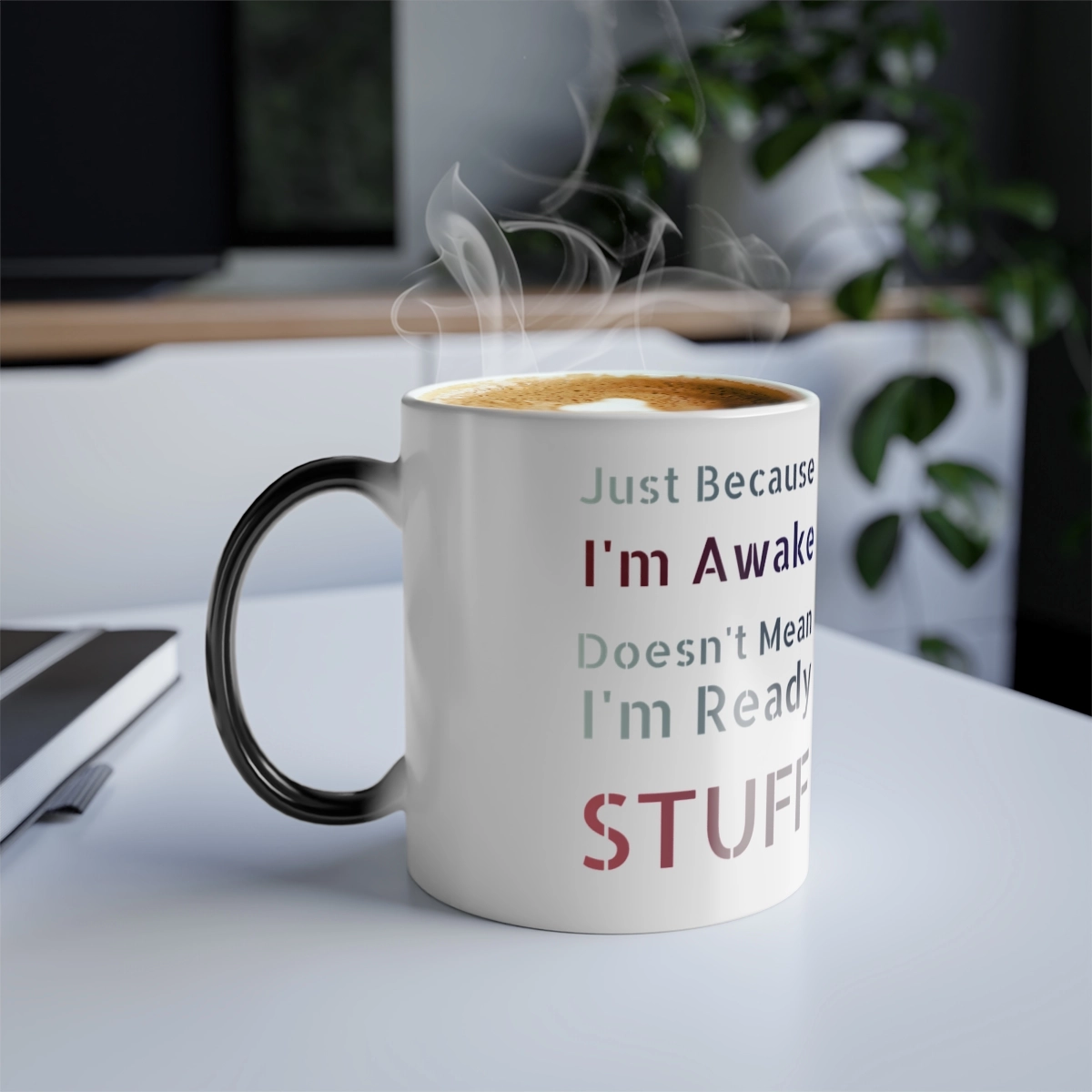 Just Because I'm Awake Doesn't Mean I'm Ready stuff , Funny Mug, Personzlized Mug, Color Morphing Mug, 11oz (Generic brand) 23444