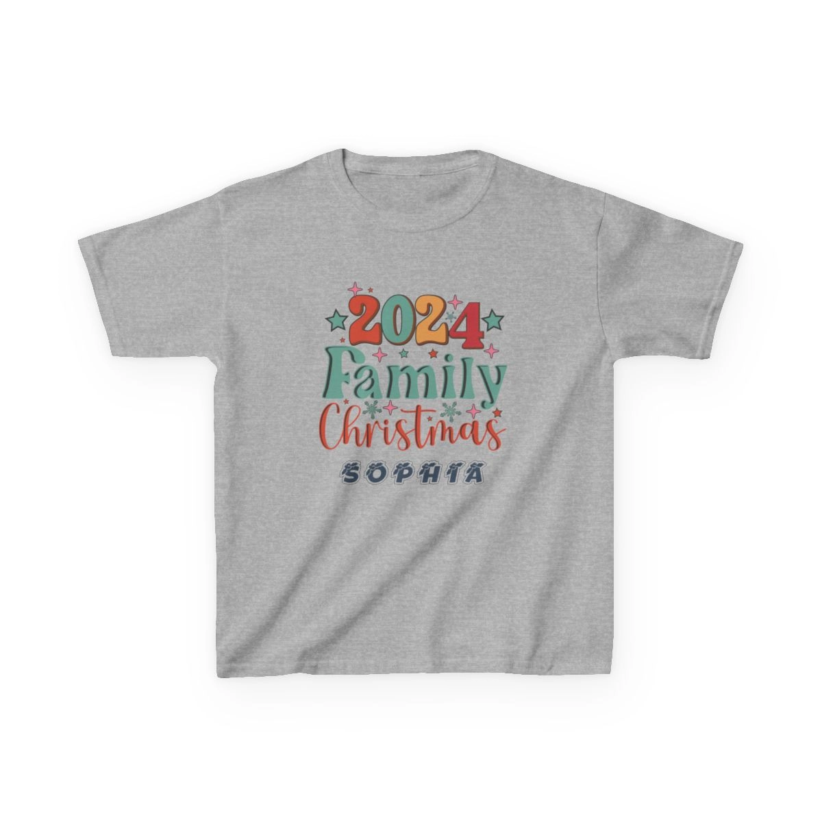 Merry Christmas Shirt 2024, Kids Heavy Cotton™ Tee (Gildan) 33547