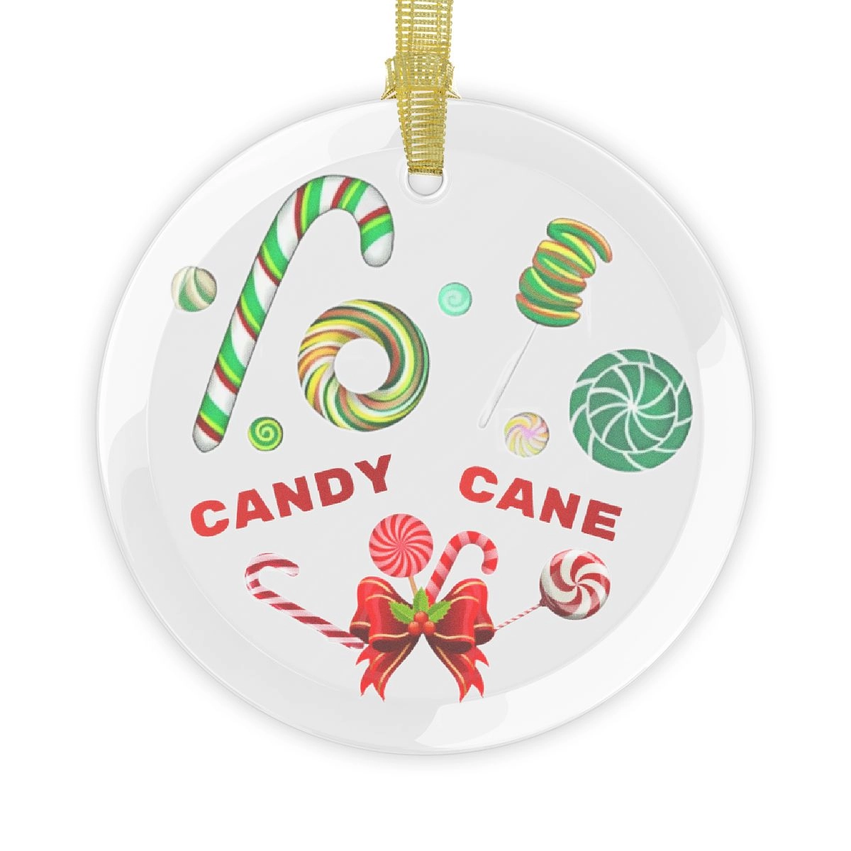 Candy Cane Ornament, Christmas Ornament, Glass Ornaments (Generic brand)