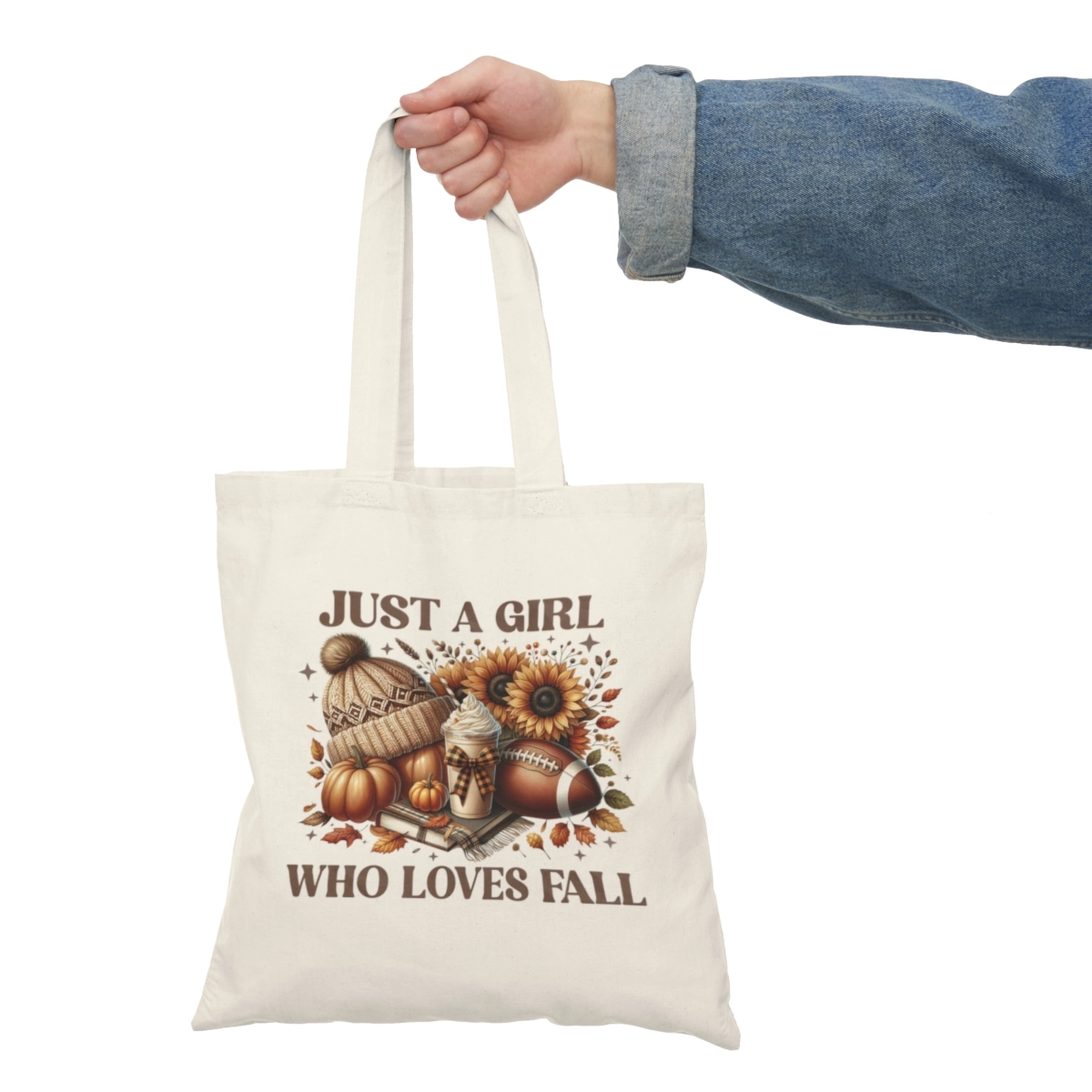 Just A Girl Who Love Fail Bags, Gift For Her, Natural Tote Bag (S&S Bags) 33373