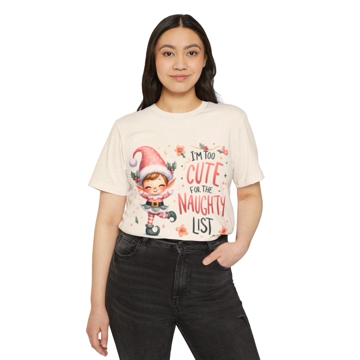 Merry Christmas Shirt, Cute Shirt, Custom Shirt, Noen Shirt, Unisex Recycled Organic T-Shirt (Bella+Canvas) 33161