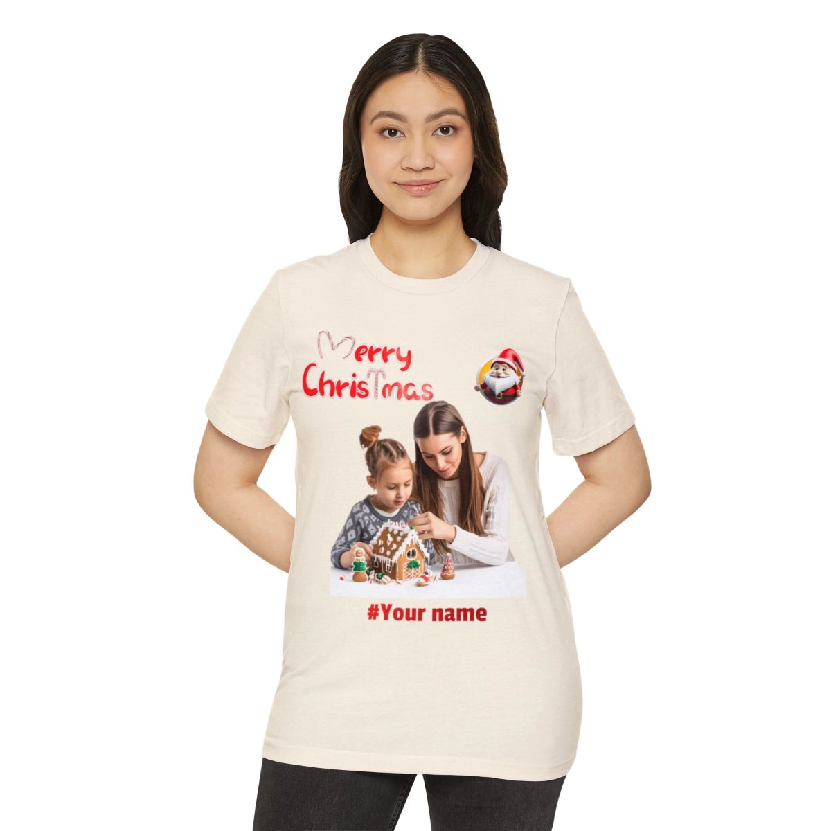 Personalized Photo Christmas Shirt, Merry Christmas Shirt, Noen Shirt, Unisex Recycled Organic T-Shirt (Bella+Canvas) 33141