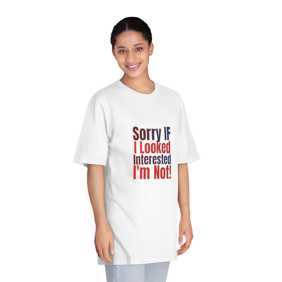 Sorry If Looked, Gift For Him, Unisex Classic Crewneck T-Shirt (American Apparel) 23242
