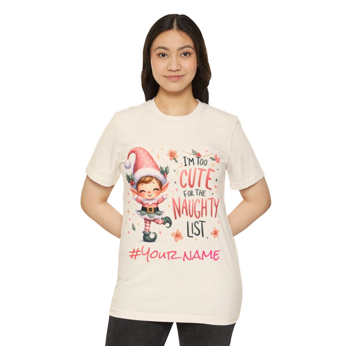 Merry Christmas Shirt, Cute Shirt, Custom Shirt, Noen Shirt, Unisex Recycled Organic T-Shirt (Bella+Canvas) 33159