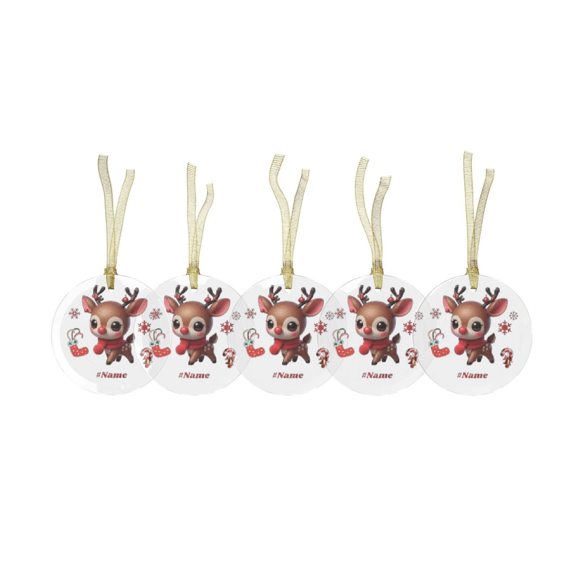 Reindeer Ornament, Baby Reindeer Ornament , Glass Reindeer Ornament, Glass Ornaments (Generic brand) 32865