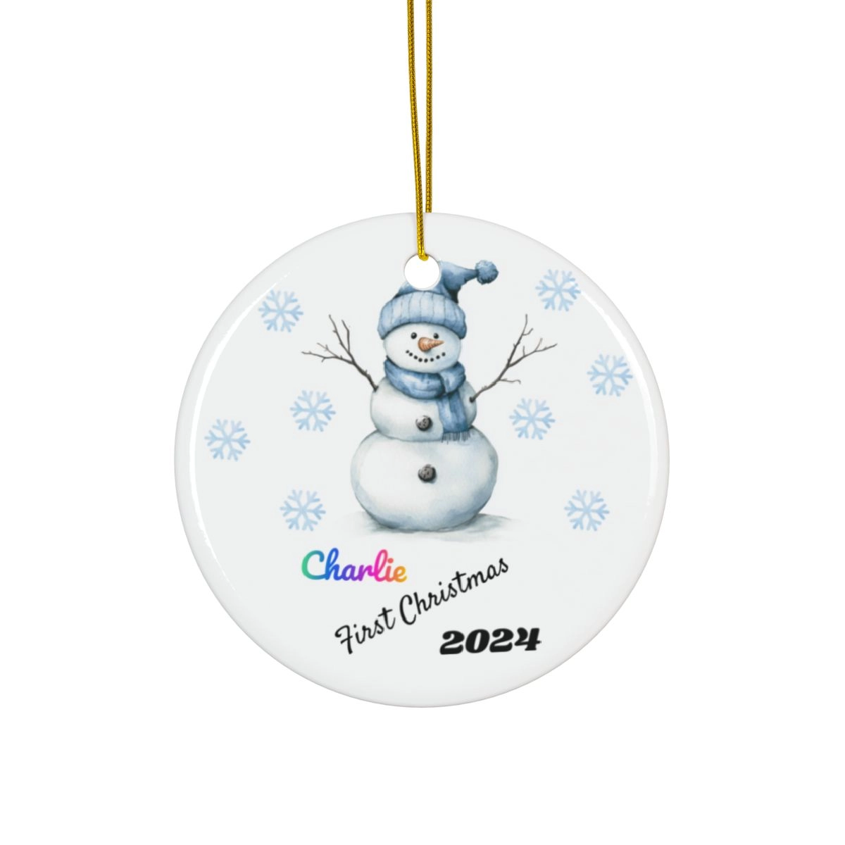 3D ElfChristmas Ornament, Ceramic Ornaments, 2-Side Print, (1pc, 3pcs, 5pcs, 10pcs) (Generic brand) 33520