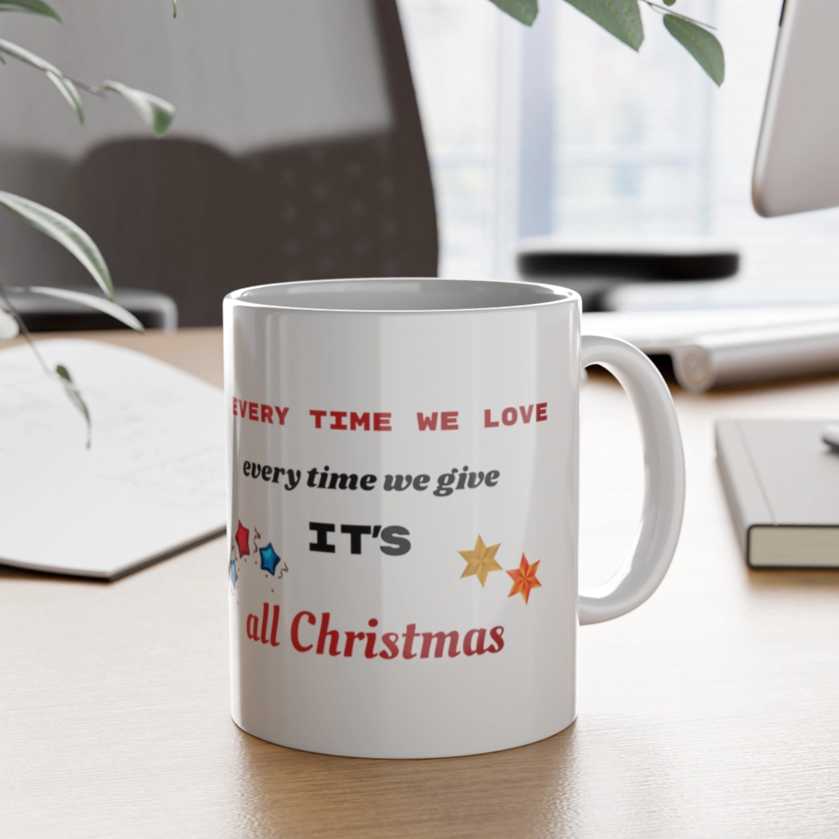 Christmas Mug, Santa Claus Mug, Merry Christmas Mug, White Ceramic Mug, 11oz (Generic brand) ☕ 32792