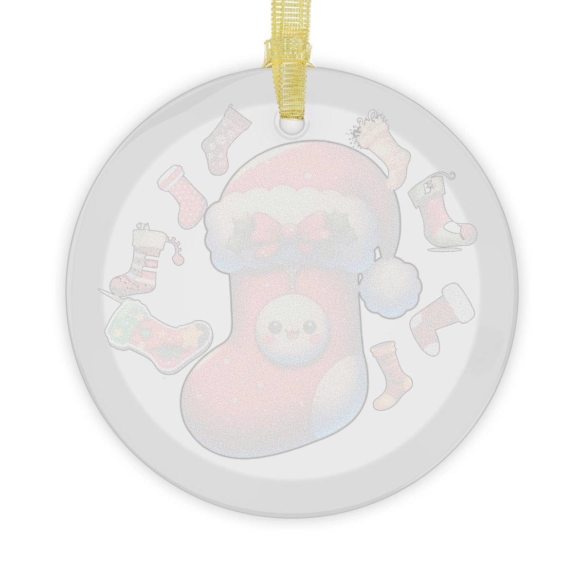 Stocking Ornament, Christmas Ornament, Glass Ornaments (Generic brand) 32972