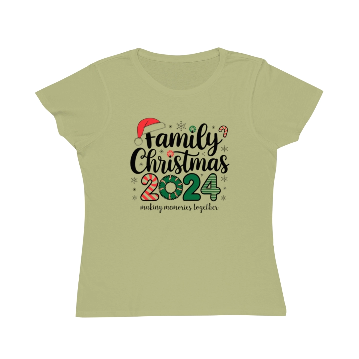 Merry Christmas 2024, Organic Women's Classic T-Shirt (Econscious)