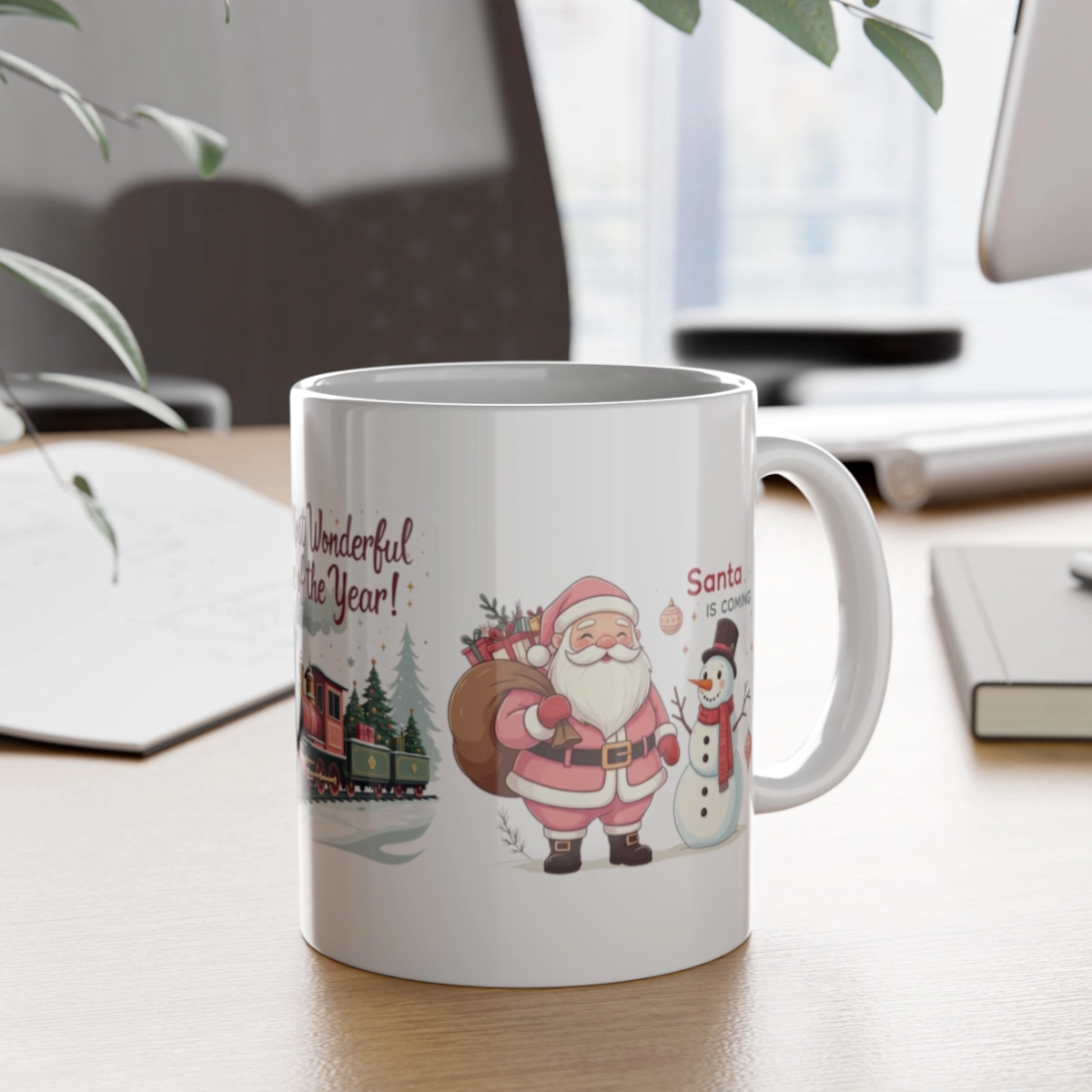 Merry Chirstmas Mug, White Ceramic Mug, 11oz (Generic brand) ☕ 33619