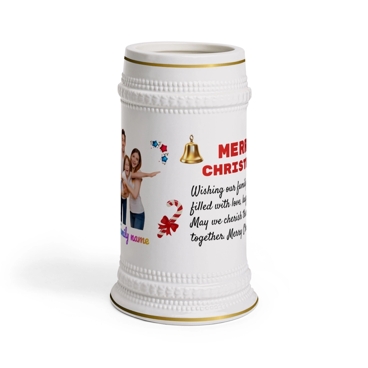 Personalized Mug, Custom Photo Mug, Christmas Mug, Gift for Family, Gift Fro Friend, Beer Stein Mug (ORCA Coatings) 33432