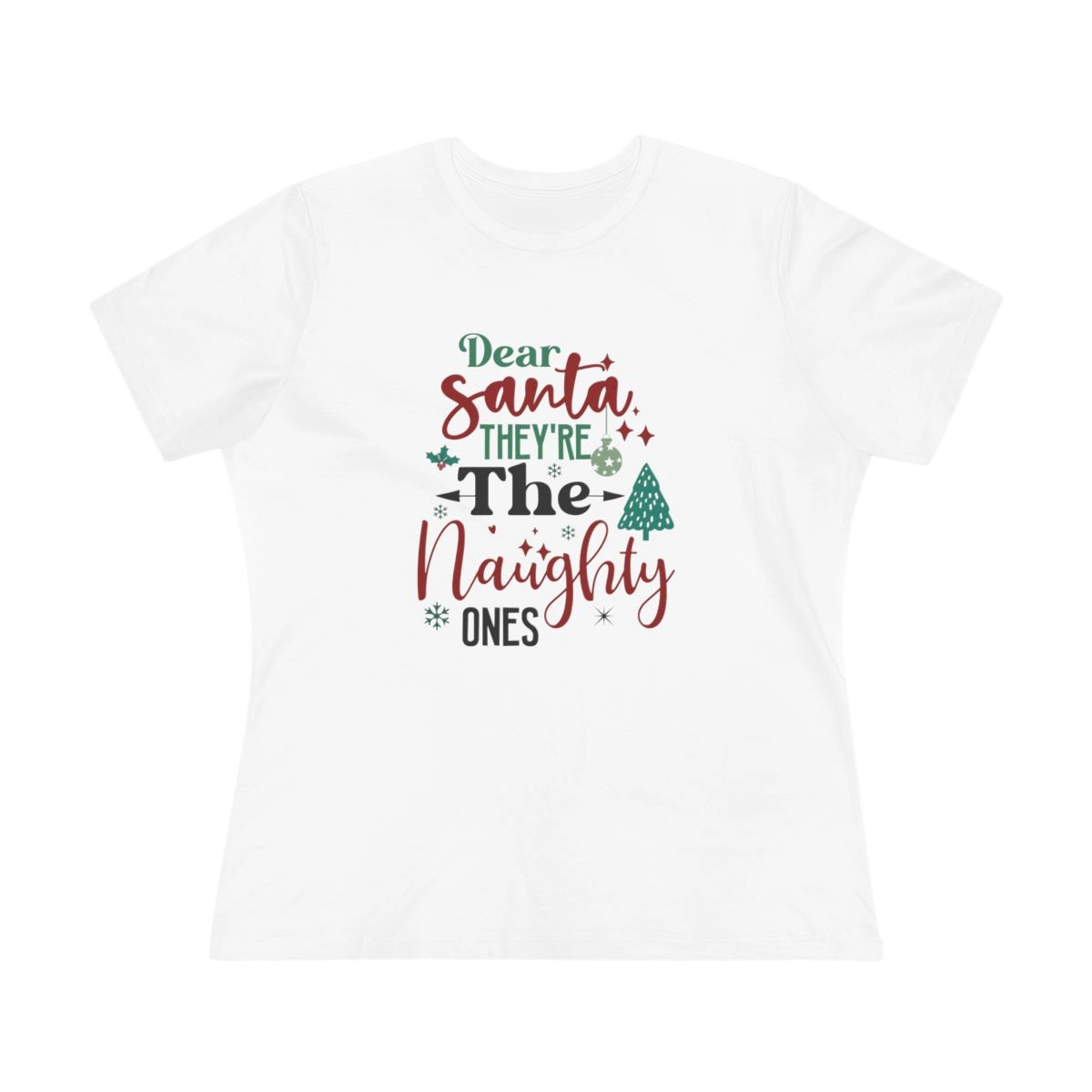 Merry Chirstmas Shirt, Women's Cotton Tee (Bella+Canvas)